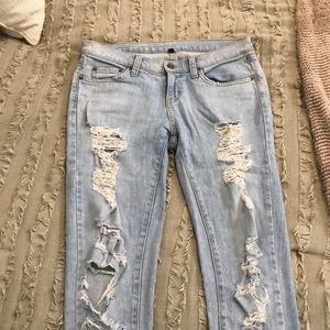 CARMAR light wash ripped jeans